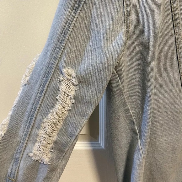 Aqua Jean Jacket Light-wash Denim Small - Picture 2 of 7